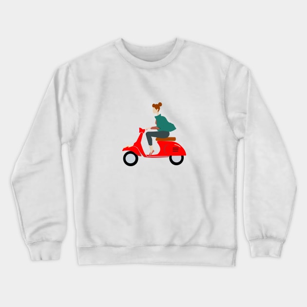 Vespa Girls Crewneck Sweatshirt by arashbeathew